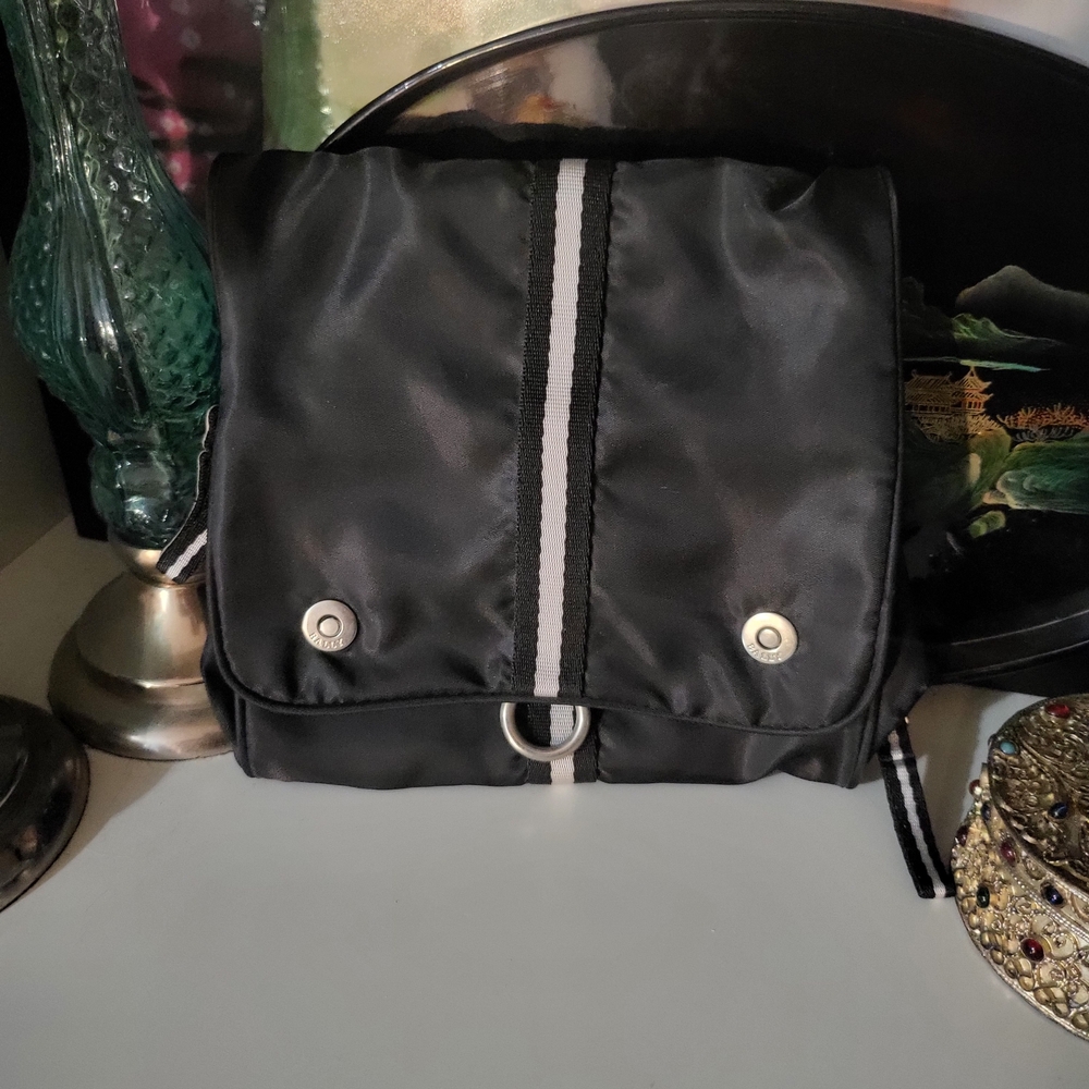 Bally Black and Gray Cosmetic Bag
